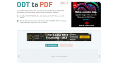Desktop Screenshot of odt2pdf.com